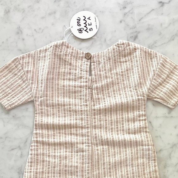 Of One Sea Striped Romper 1/2Y. - Picture 4 of 5